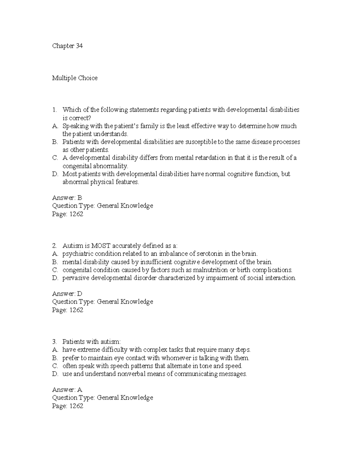 Chapter 34 - Questions - Chapter 34 Multiple Choice Which Of The ...