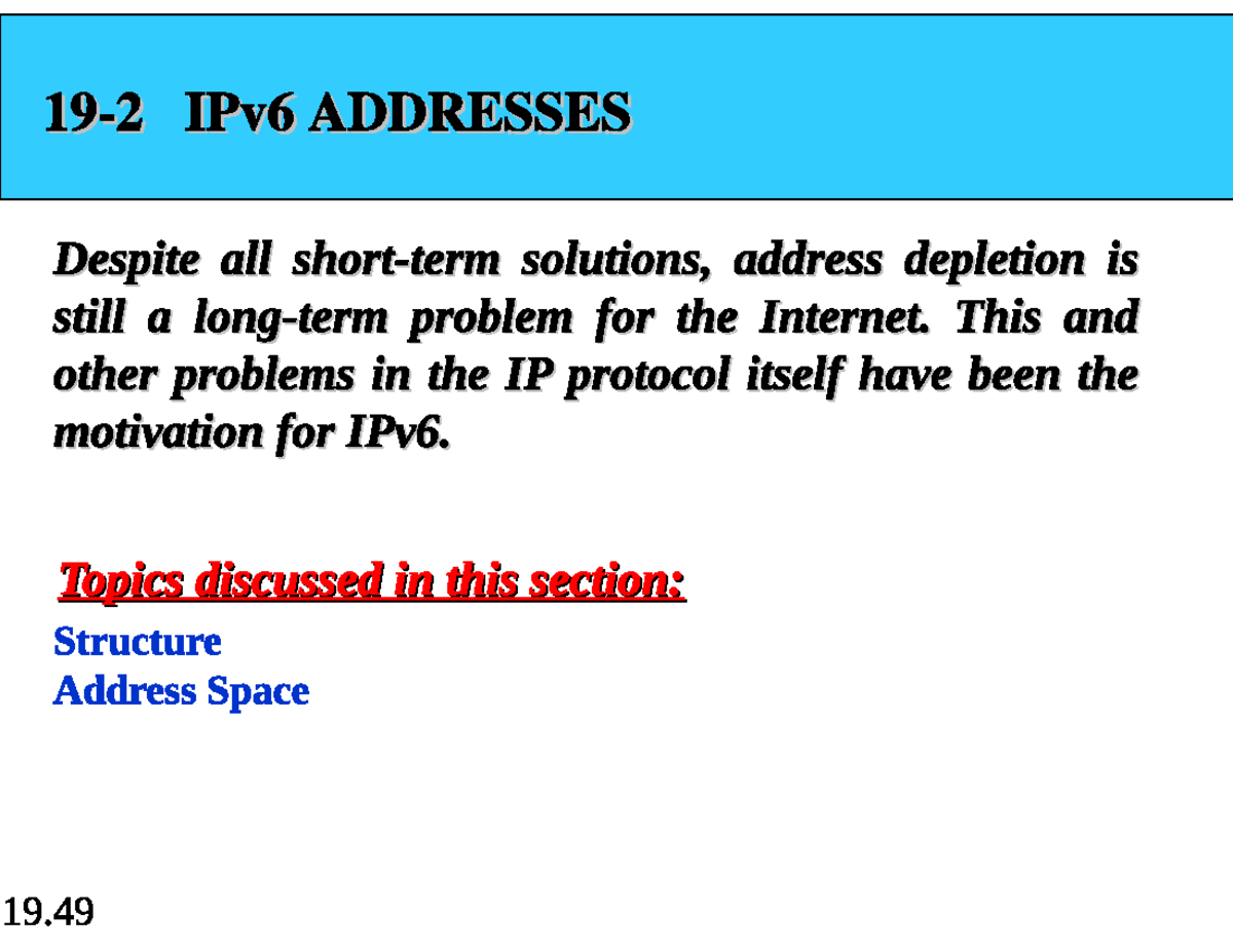 IPv6 Addressing- Forouzan - Software engineering - Studocu
