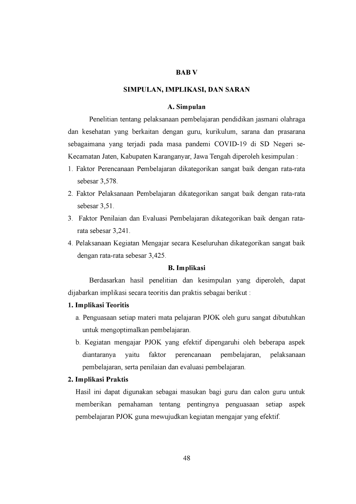 19 BAB V - THESIS - BAB V SIMPULAN, IMPLIKASI, DAN SARAN A. Simpulan ...