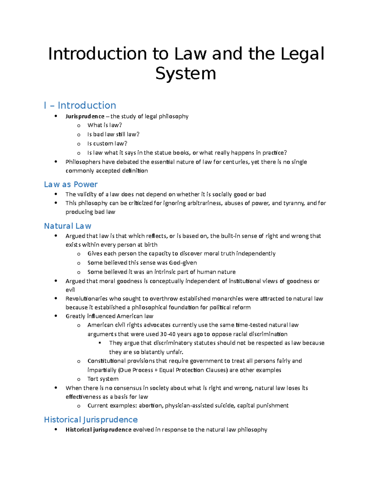 Intro To Law And The Legal System Chapter 1 - Introduction To Law And ...