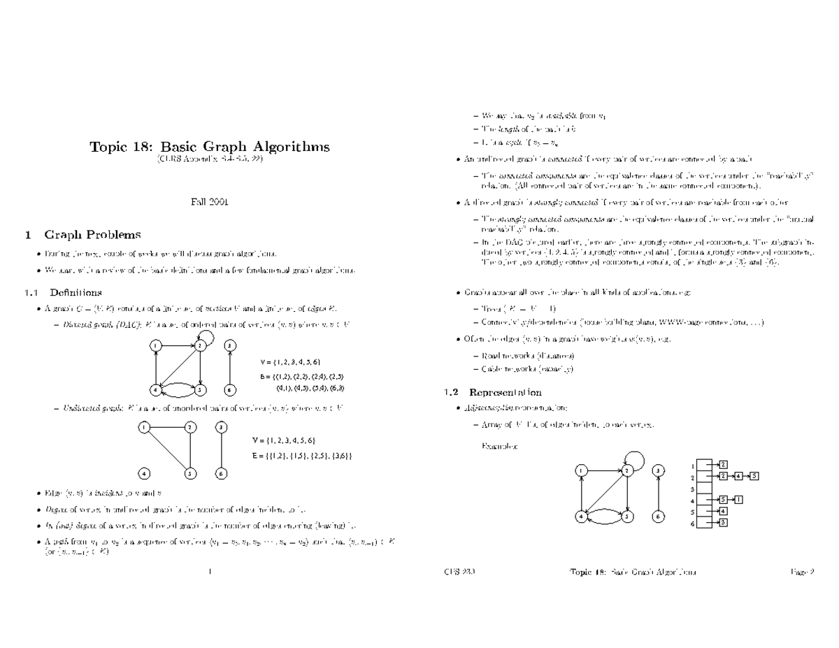 10NotesGraph Basic Lecture notes 1 ☎ ☎ ☛☞ ☞ Studocu