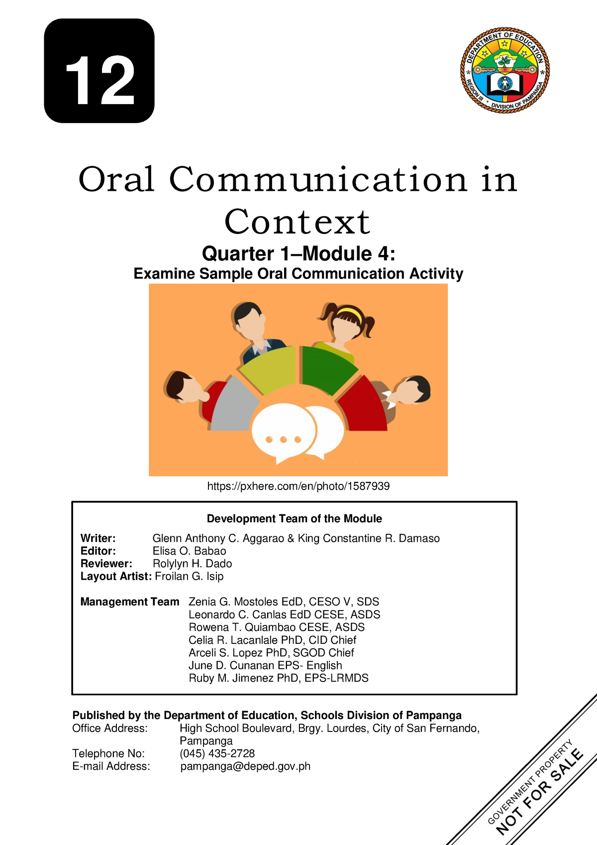 ORAL COM Q1 W4 - modules - Oral Communication in Context Quarter 1 ...