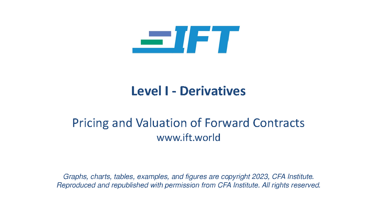 LM05 Pricing and Valuation of Forward Contracts and for an Underlying ...