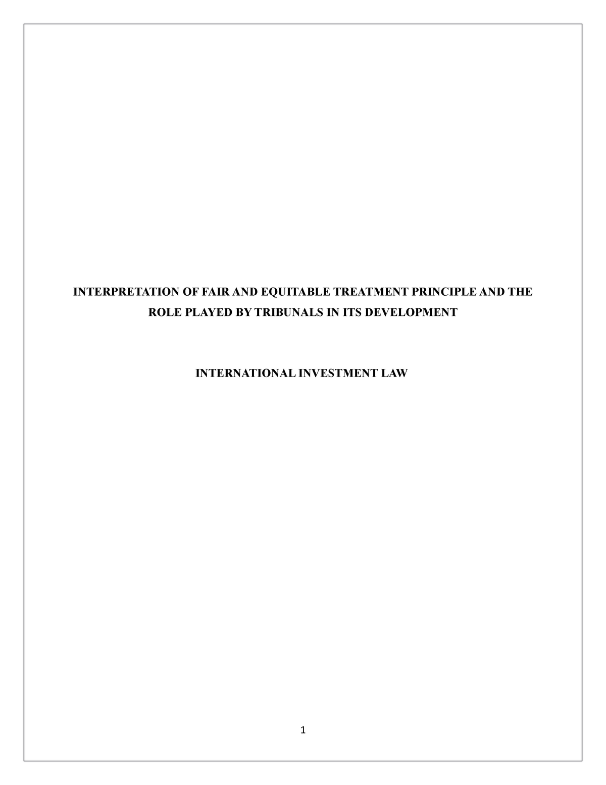 international-investment-law-project-interpretation-of-fair-and