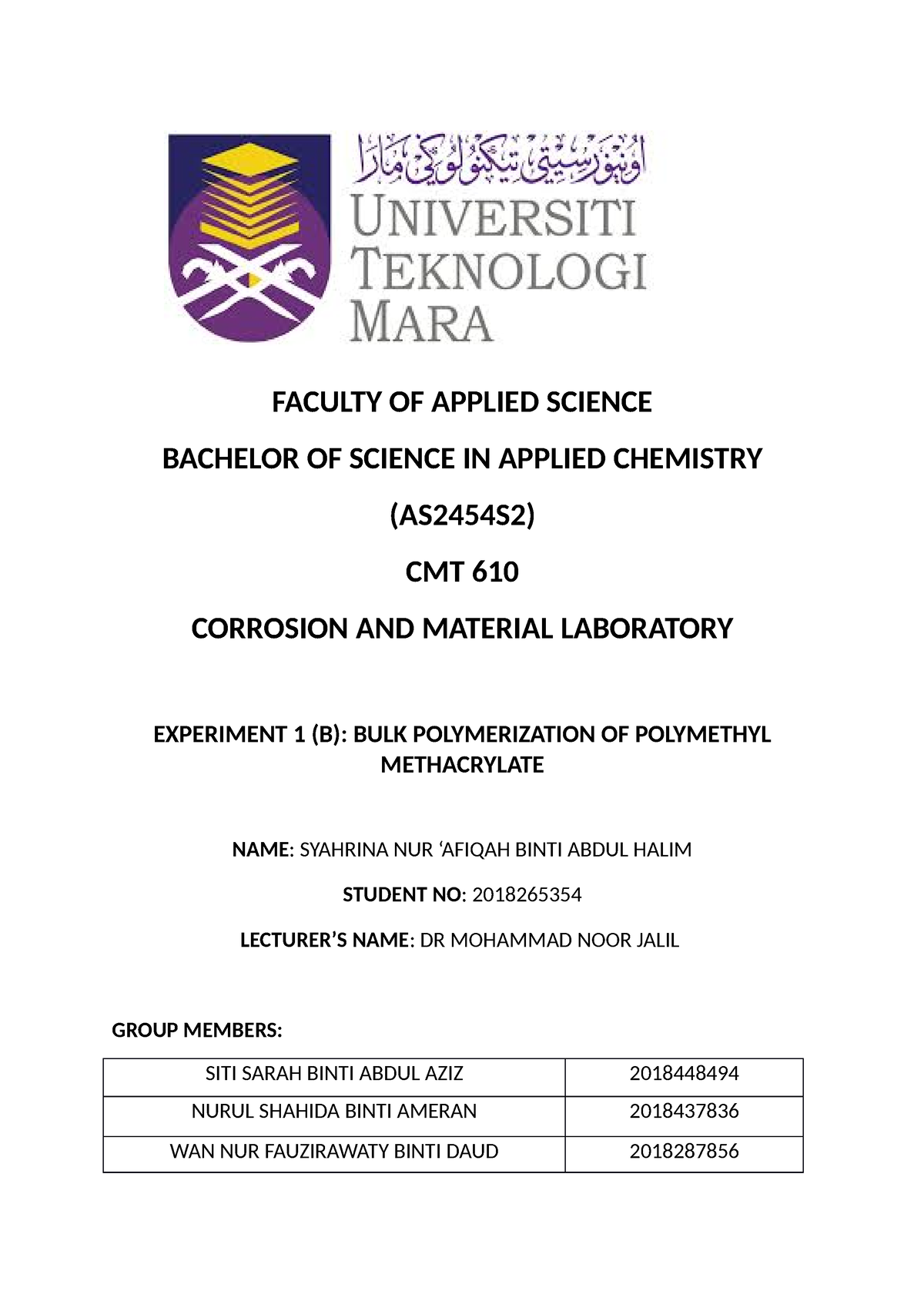 2fbfed 5d915f22a289b11a268f90605 C - FACULTY OF APPLIED SCIENCE ...