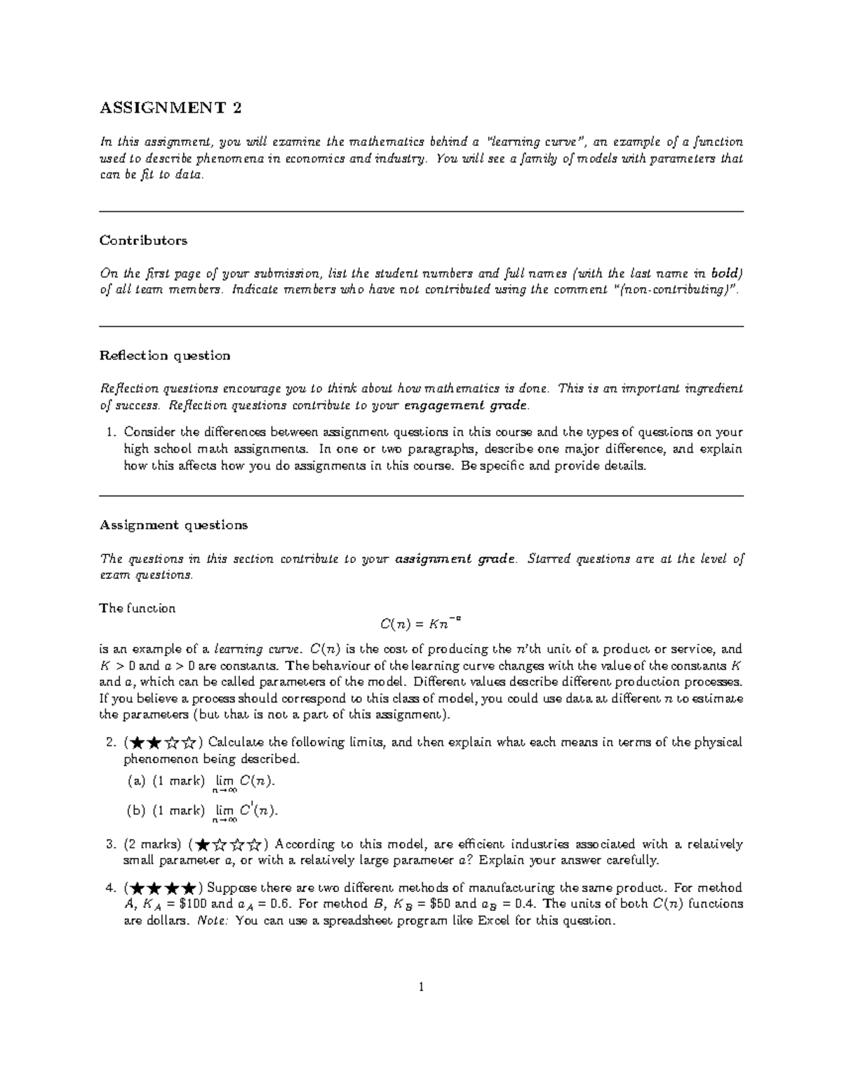 A2 C - aaaaaaa - ASSIGNMENT 2 In this assignment, you will examine the ...