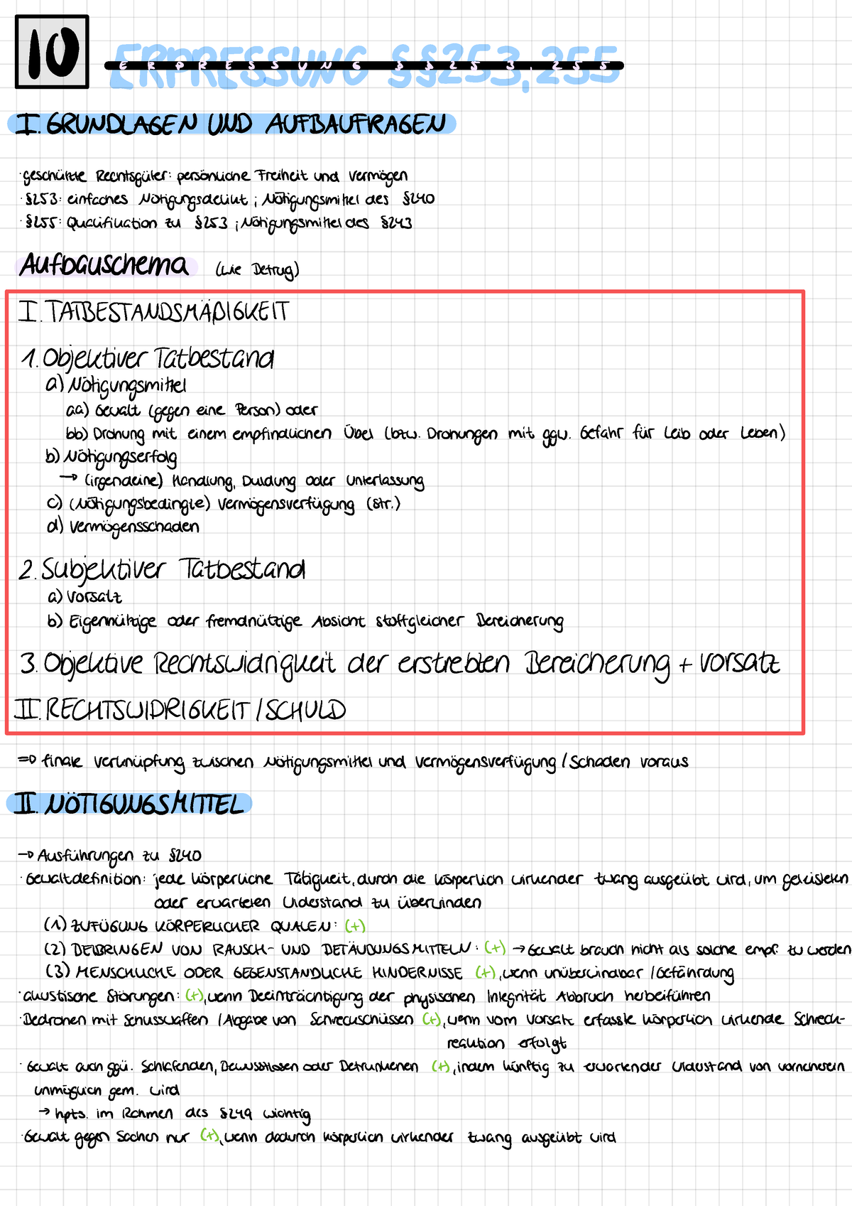 Erpressung, Räuberische Erpressung §§253, 255 - 10 E R P R E S S U N 6 ...