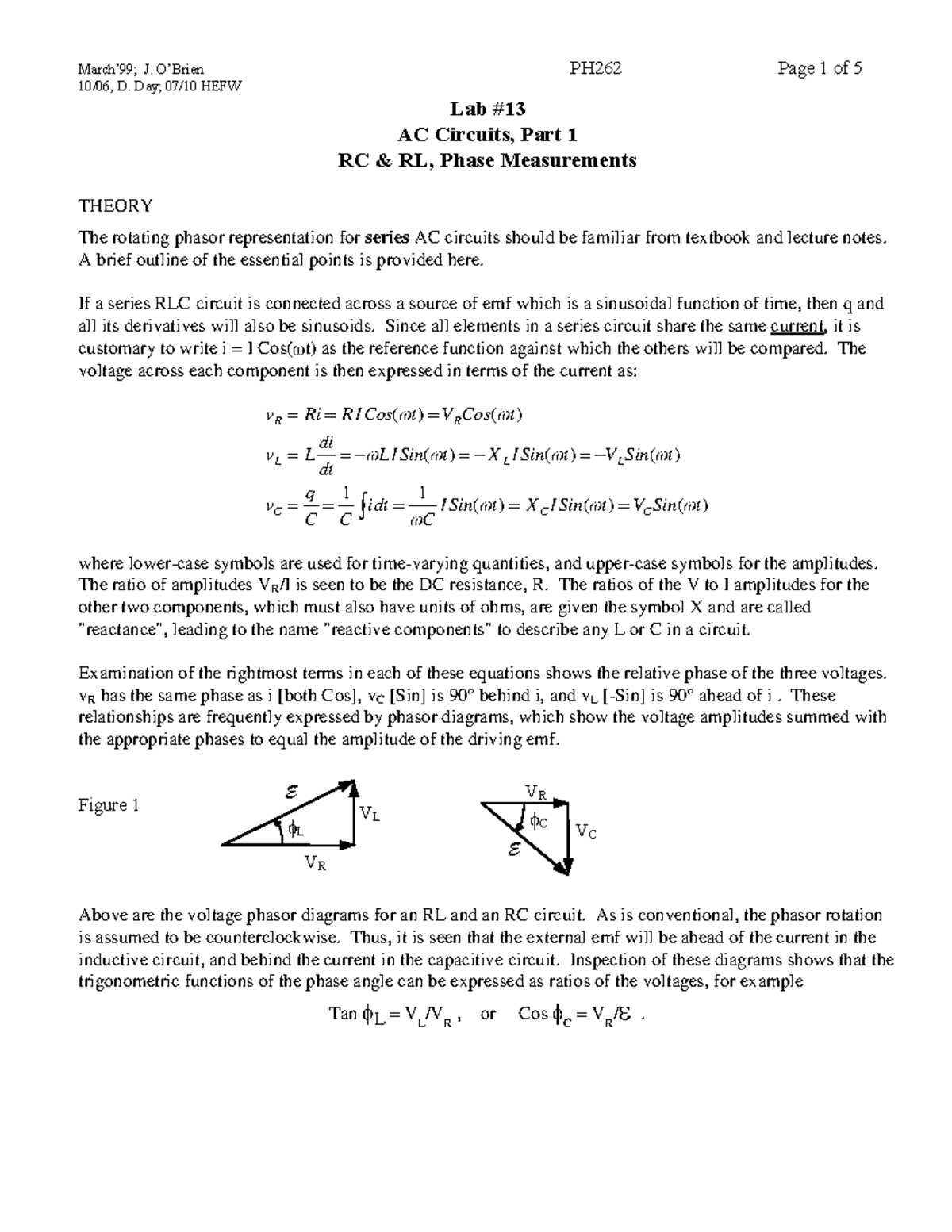 14d Lab 07 Rc Circuits Rc Cicuits Lab Studocu