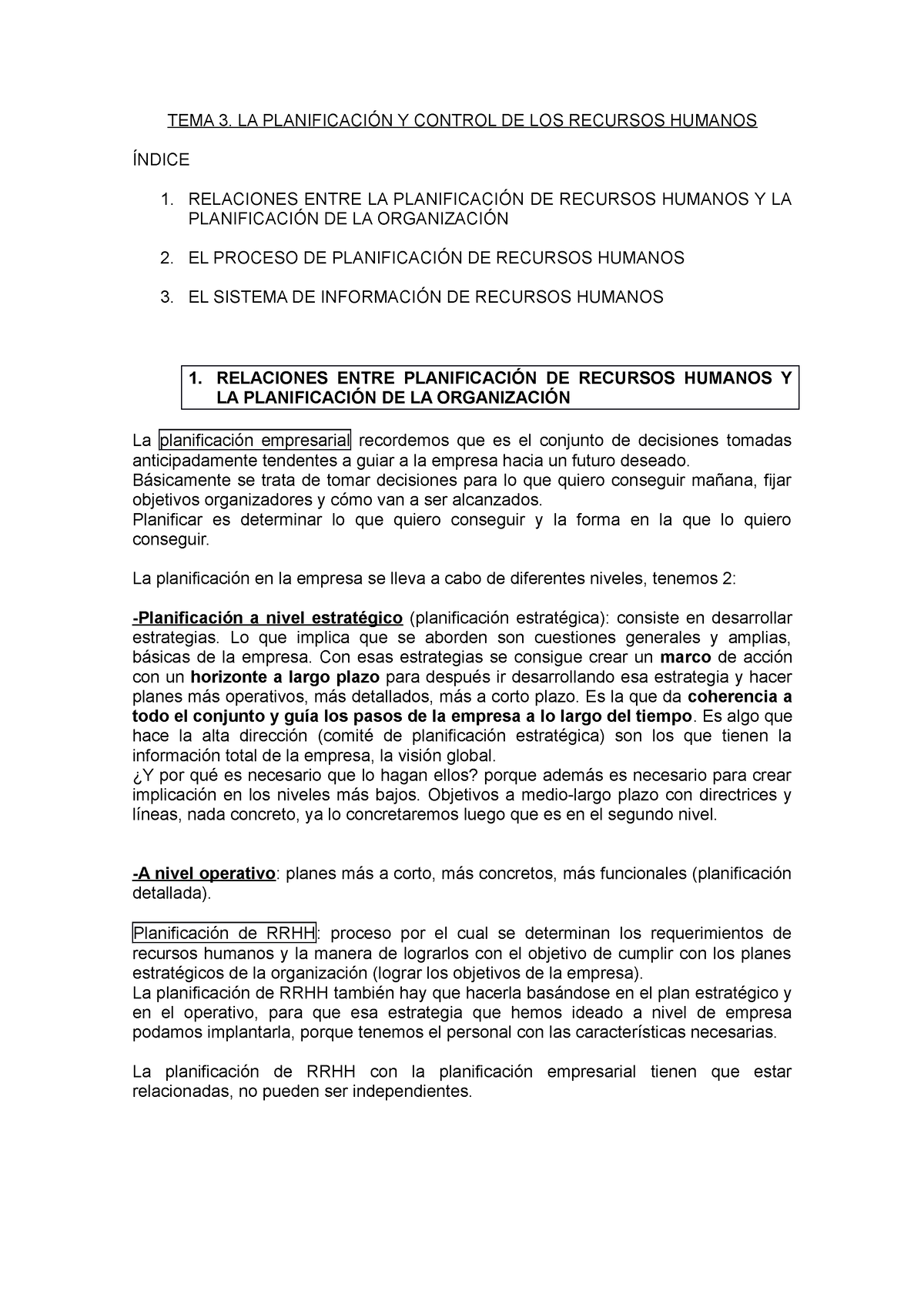 Tema 3 Rrhh 2 169 Apuntes De Recursos Humanos Tema 3 La PlanificaciÓn Y Control De Los 2897