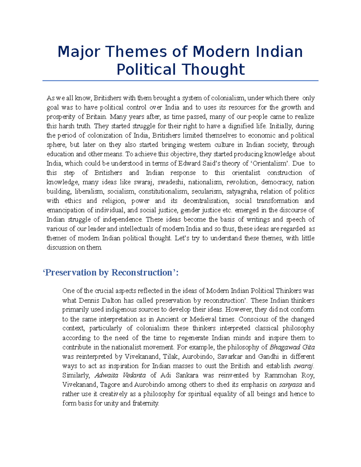 major-themes-of-modern-indian-political-thought-many-years-after-as