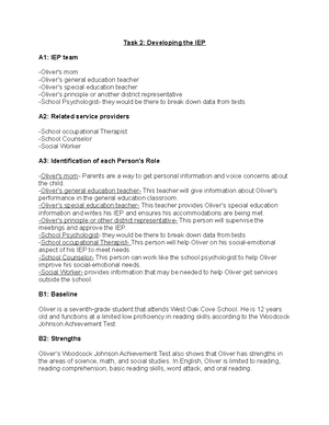 D004 Task 1 IEP - Task 1 iep. No revisioned needed on this - Abigail O ...