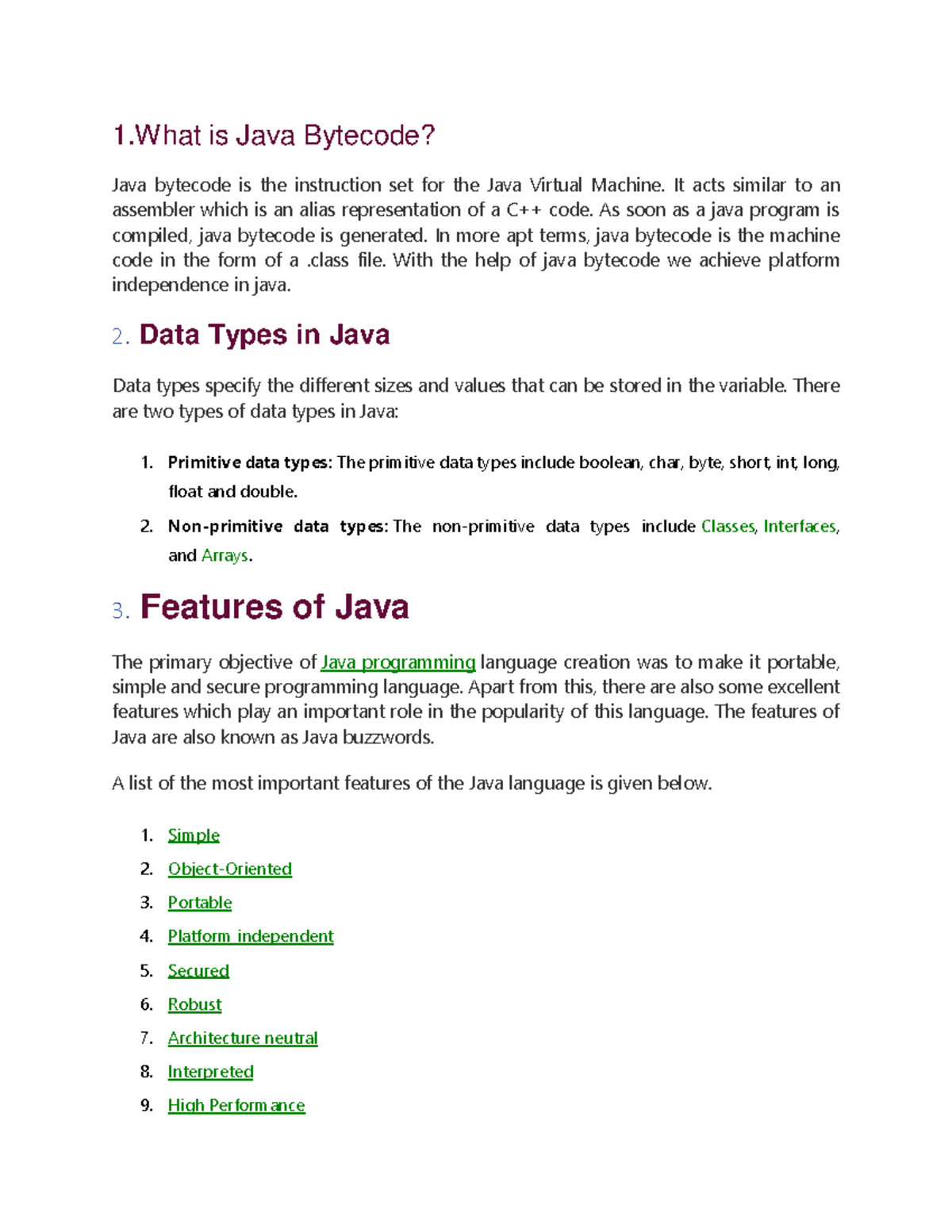 Viva ques - asasdsd - 1 is Java Bytecode? Java bytecode is the ...