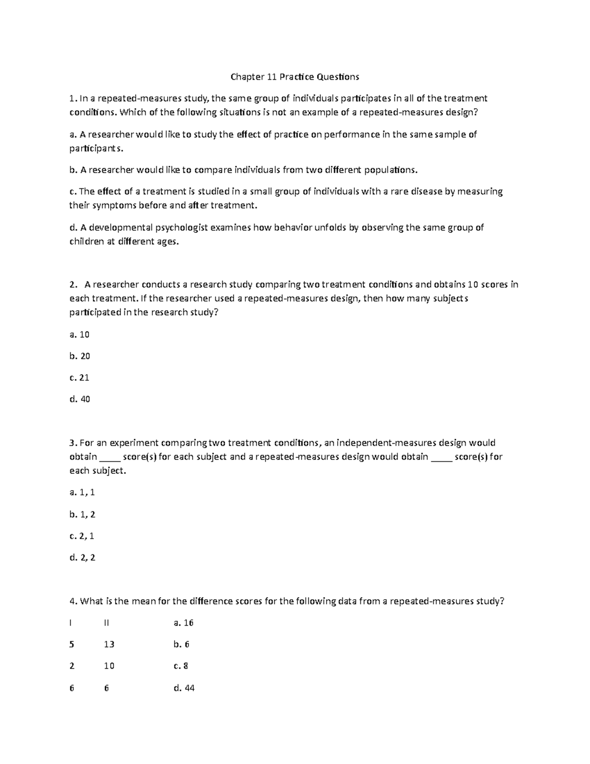 Chapter 11 learning checks - Chapter 11 Practice Questions In a ...