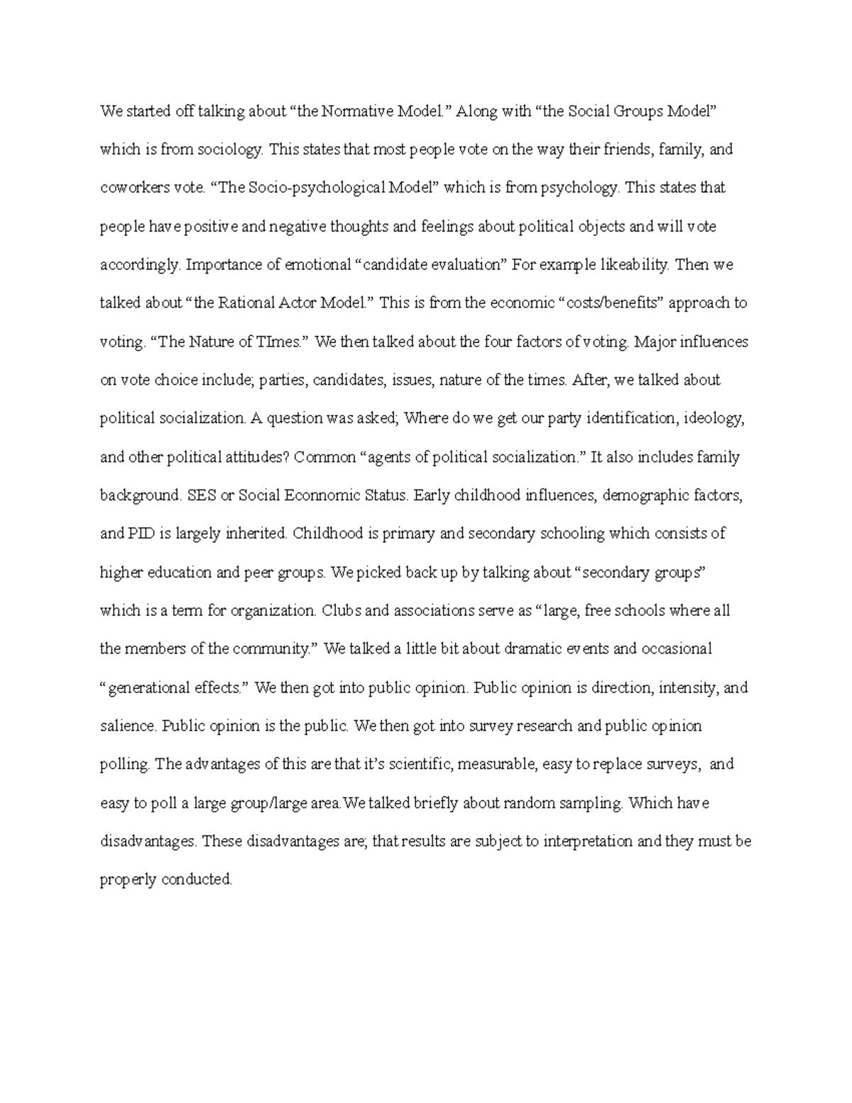 Week 10 Journal Entry Daniel Reed. We started off talking about