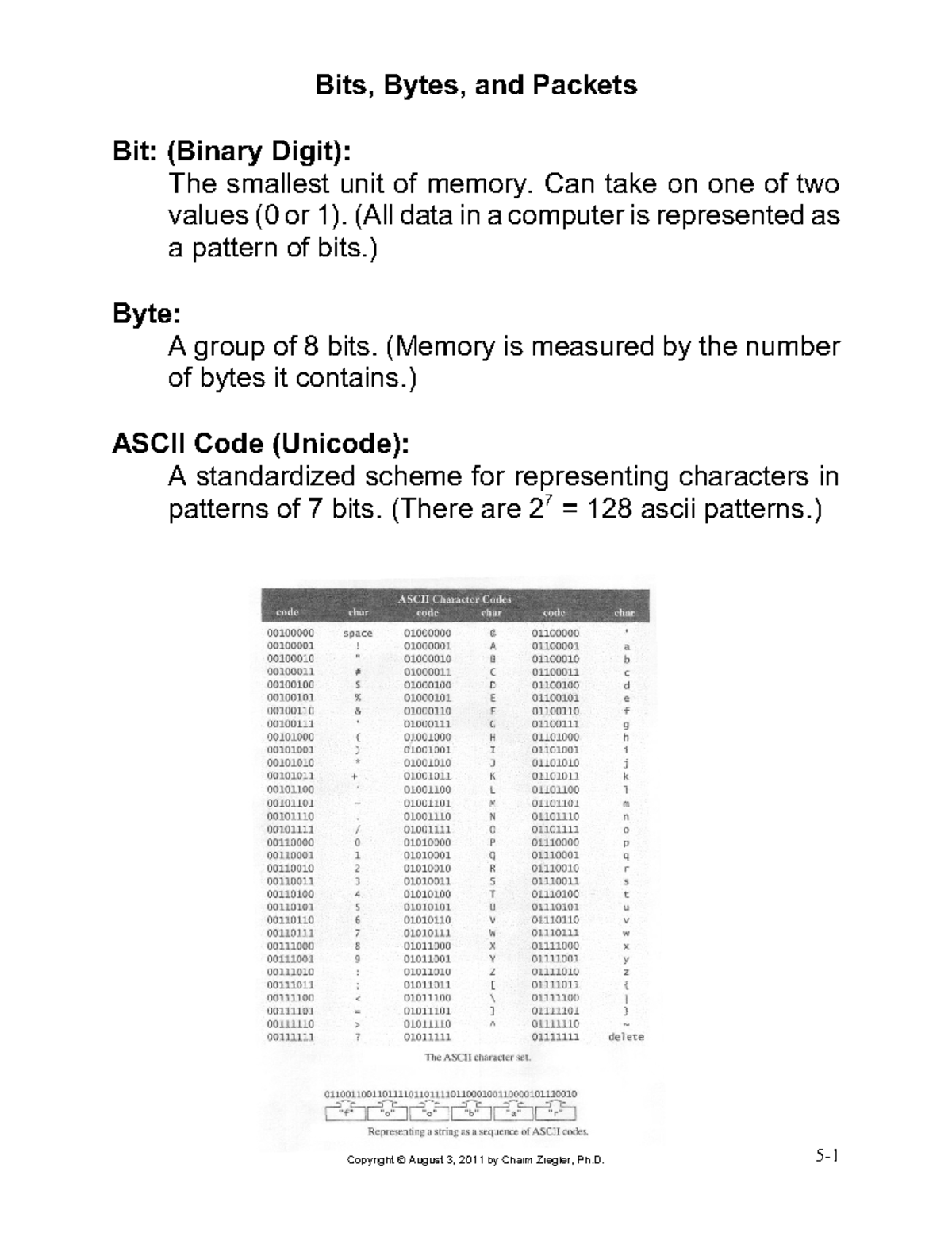 CORC1312 PT5 - Bits, Bytes, and Packets - Bits, Bytes, and Packets Bit ...
