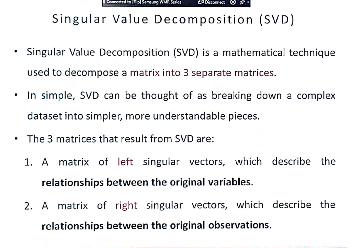 19Feature Extraction SVD [ML] - Machine Learning - Studocu