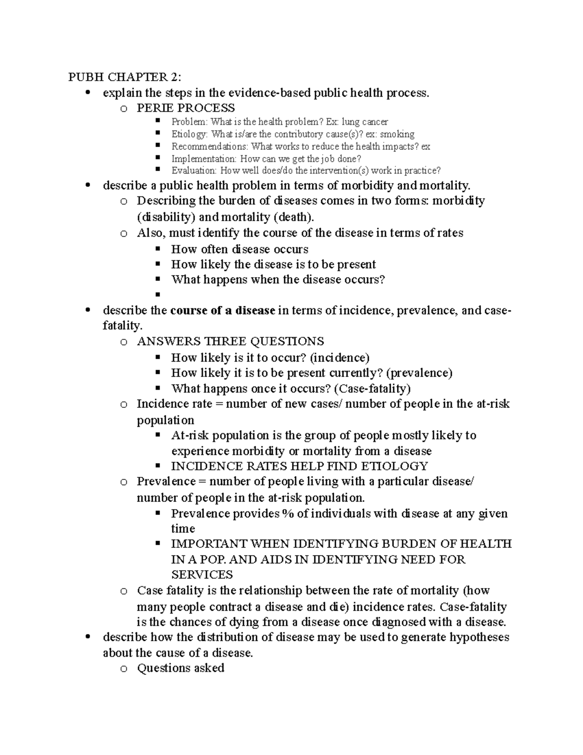 PUBH Chapter 2 Bulletin Description Overview of public health and