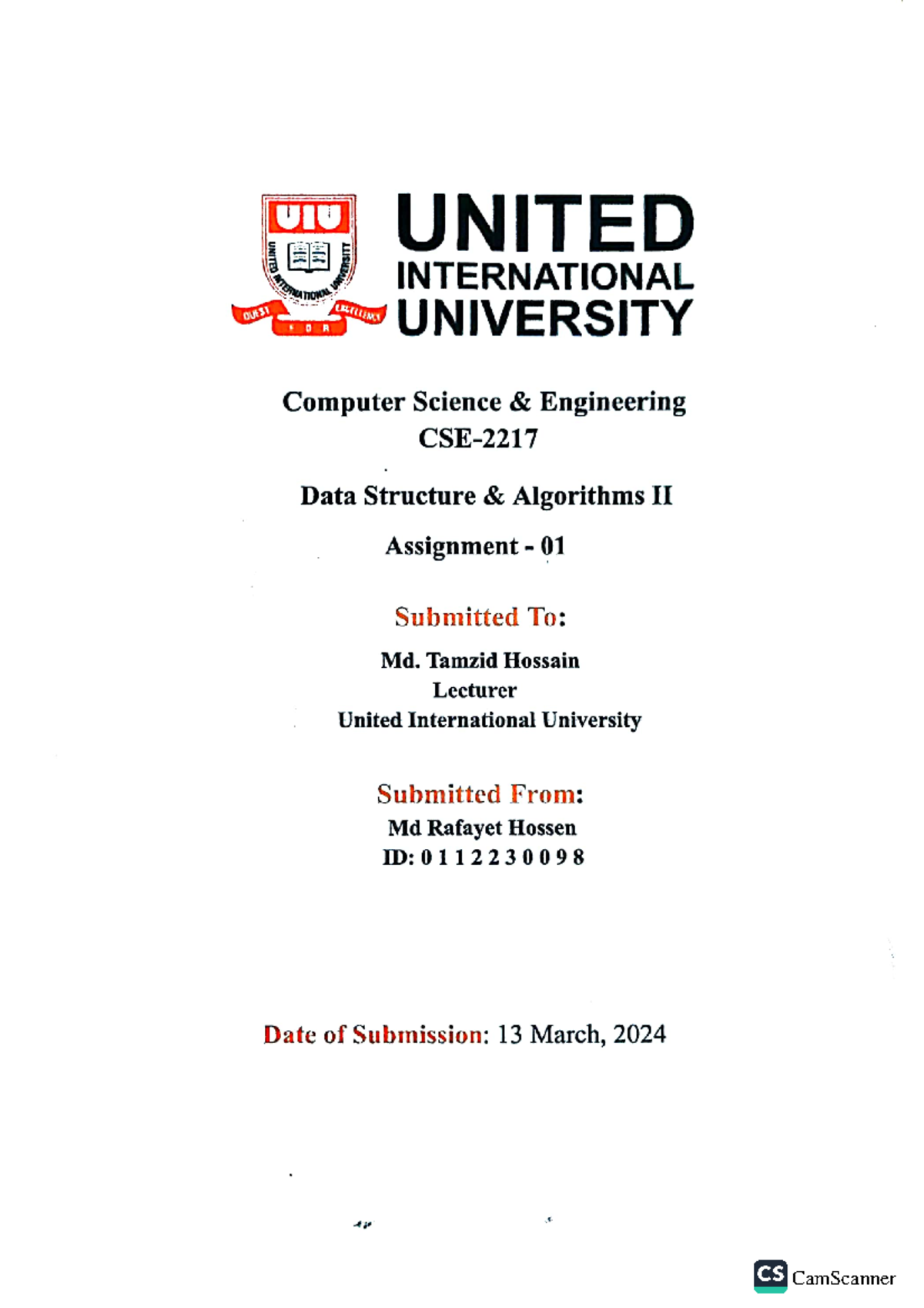 Assignment 01 0112230098 Data Structure And Algorithm 2 Studocu Assignment 01 0112230098 Data Structure And Algorithm 2 Studocu