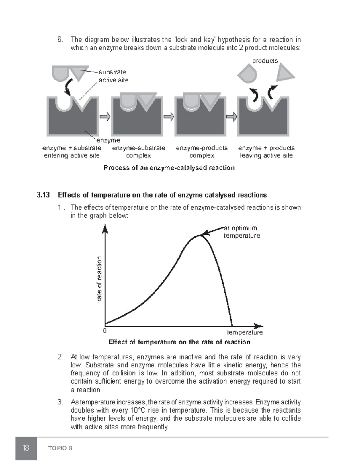 24 hello 18 TOPIC 3 The diagram below illustrates the ‘lock and key