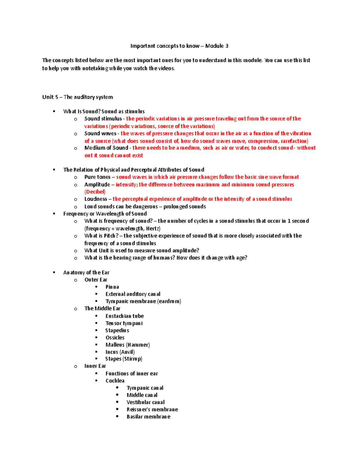 Module 3 Study Guide - Important Concepts To Know – Module 3 The ...