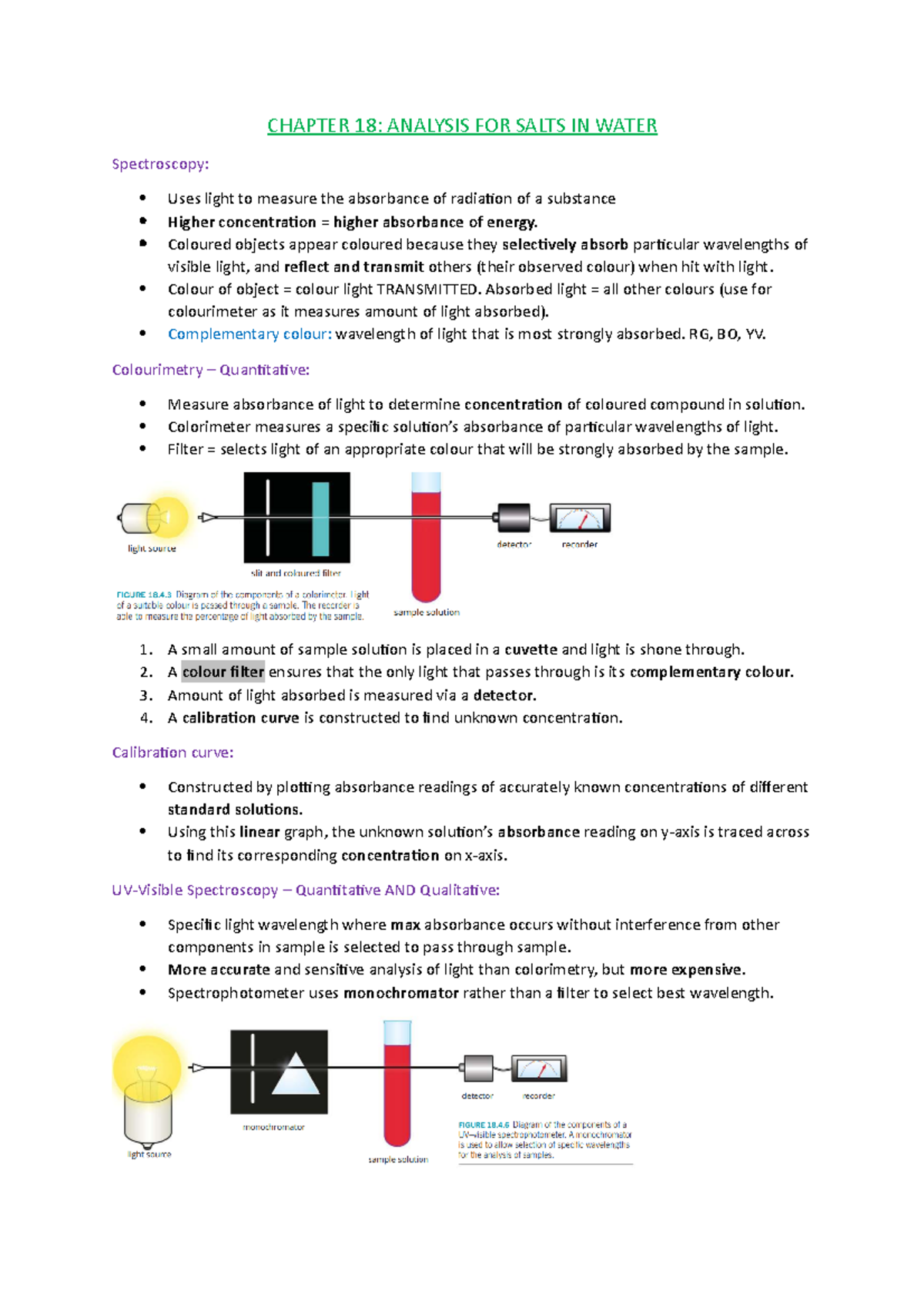 Analysis techniques - CHAPTER 18: ANALYSIS FOR SALTS IN WATER ...