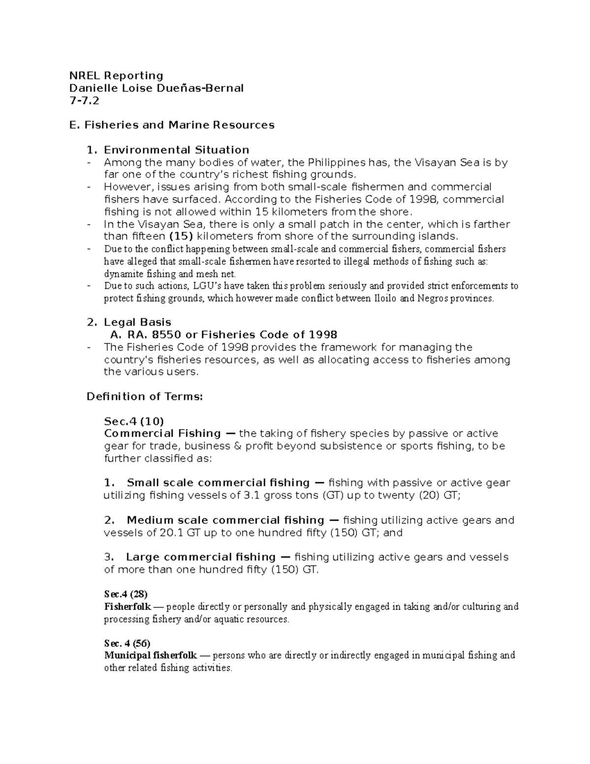 NREL-Reporting - the reviewer is about Natural resources and ...
