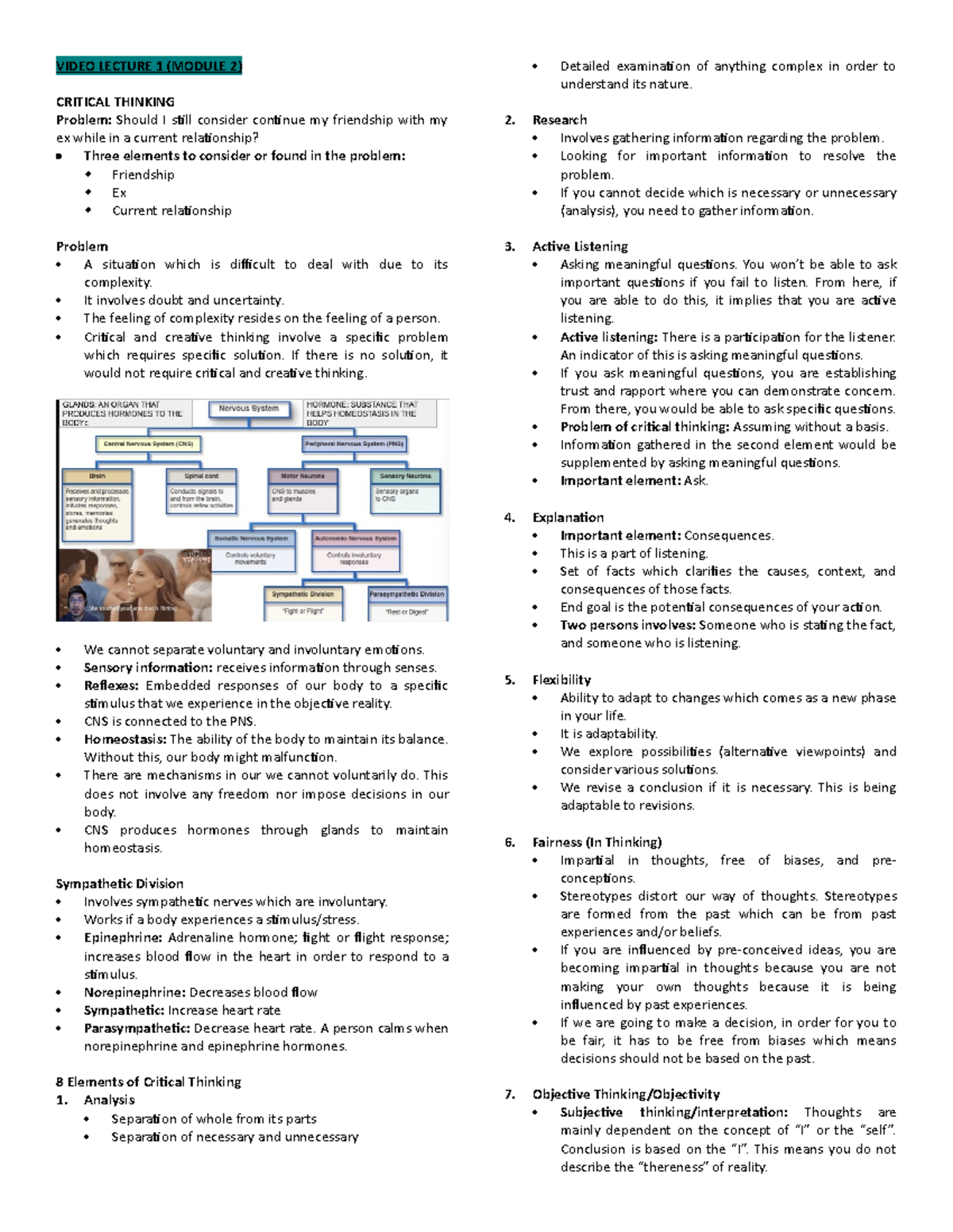 Video-Lecture-Notes- Crithnk - VIDEO LECTURE 1 (MODULE 2) CRITICAL ...