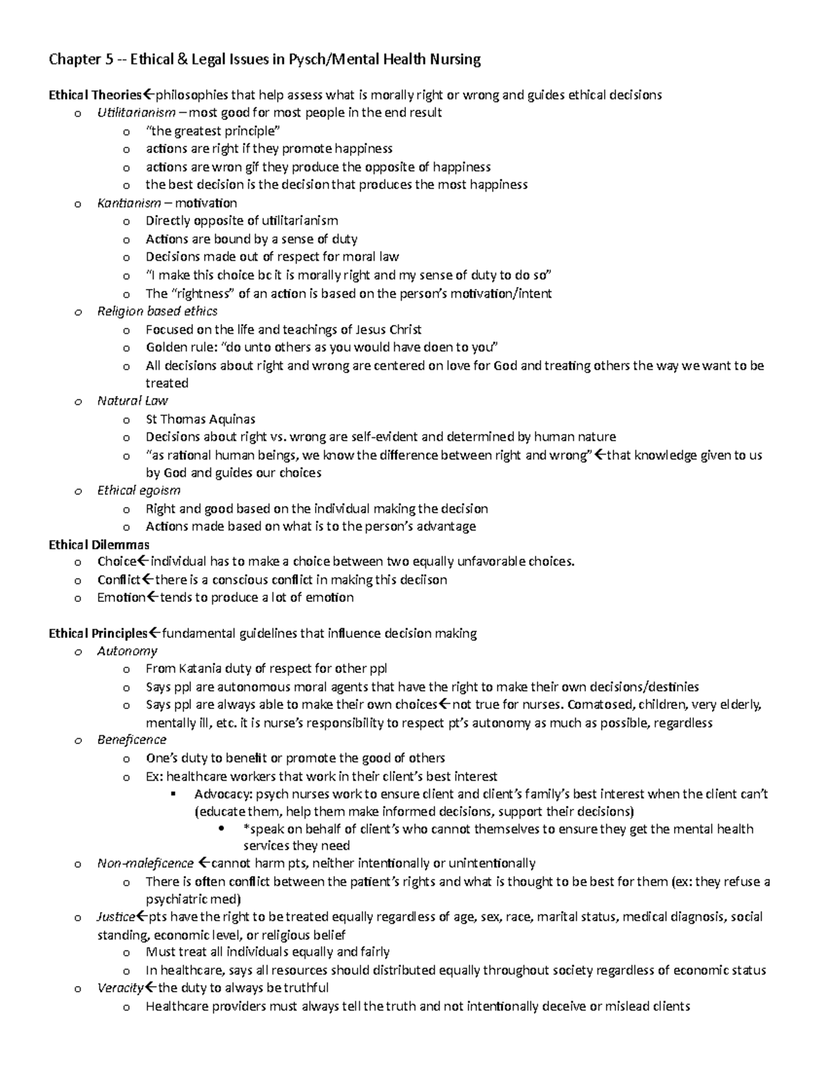 Chapter 5 - Ethical And Legal Issues - Ethical Theories Philosophies 