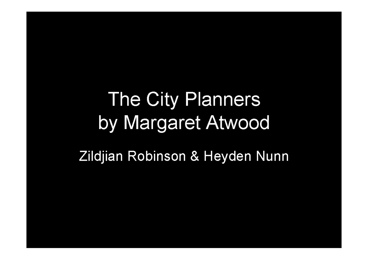 Thecityplanners PoemCity Planners notes and practicenoteson the