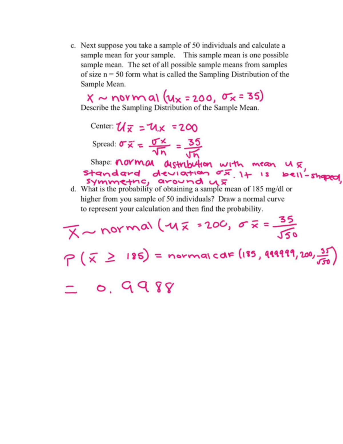 Worksheet 6 - Samping Distribution Part2 - STAT 1100Q - Studocu