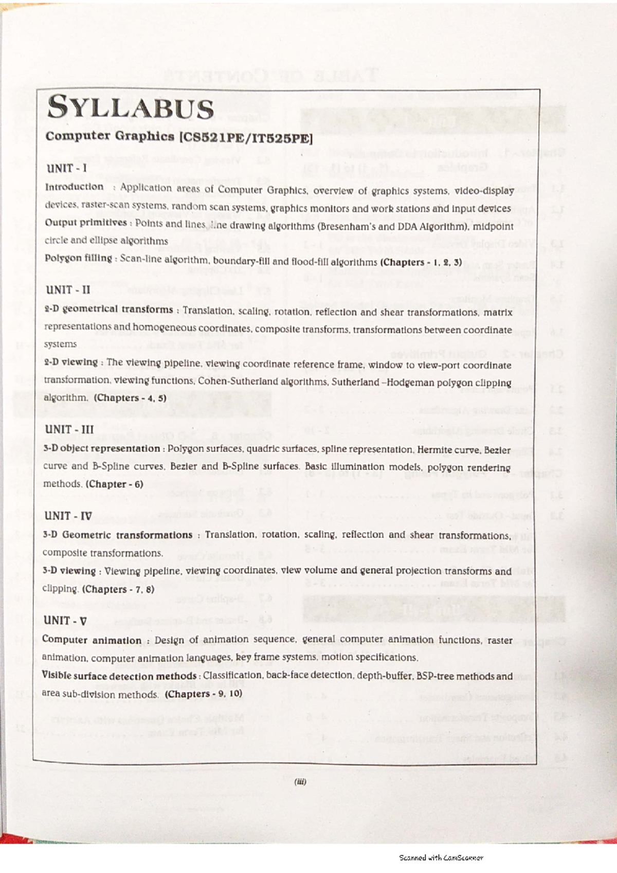 CG( Decode) - SYLLABUS Computer Graphics UNIT I Introduction ...
