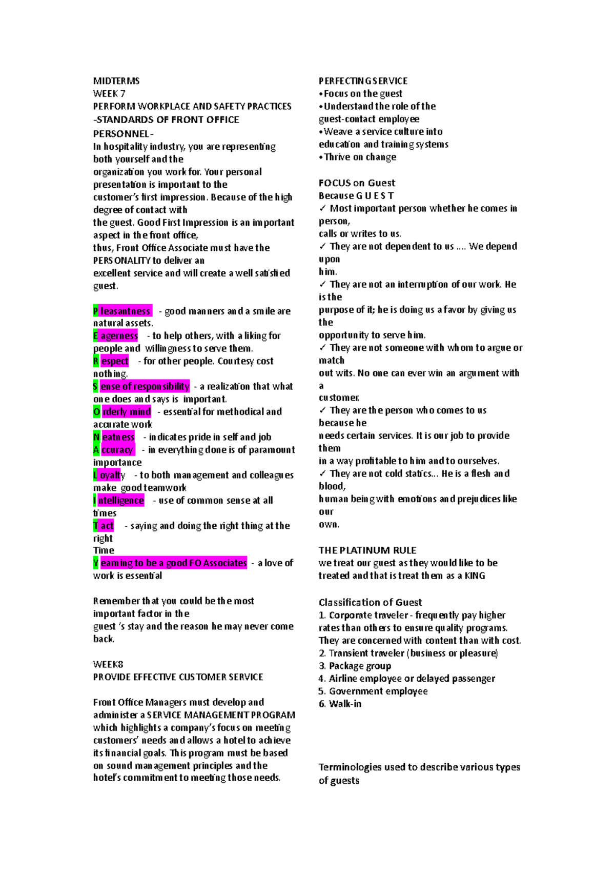 Applied Business Tools And Tech Midterms Reviewer Midterms Week 7 Perform Workplace And 9618