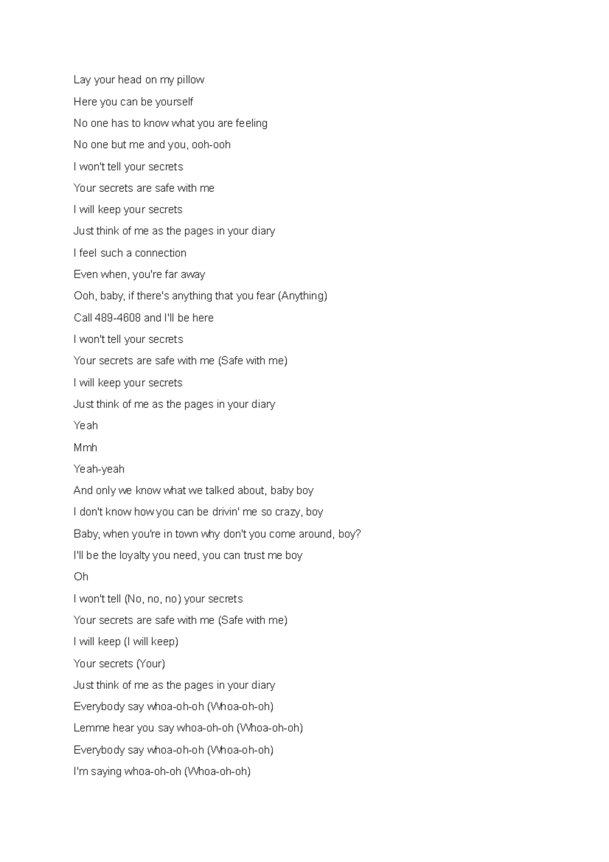 Pillo Free Lay your head on my pillow Here you can be yourself No