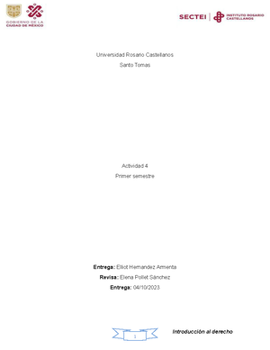 Universidad Rosario Castellanos - Introducción Al Derecho Universidad ...