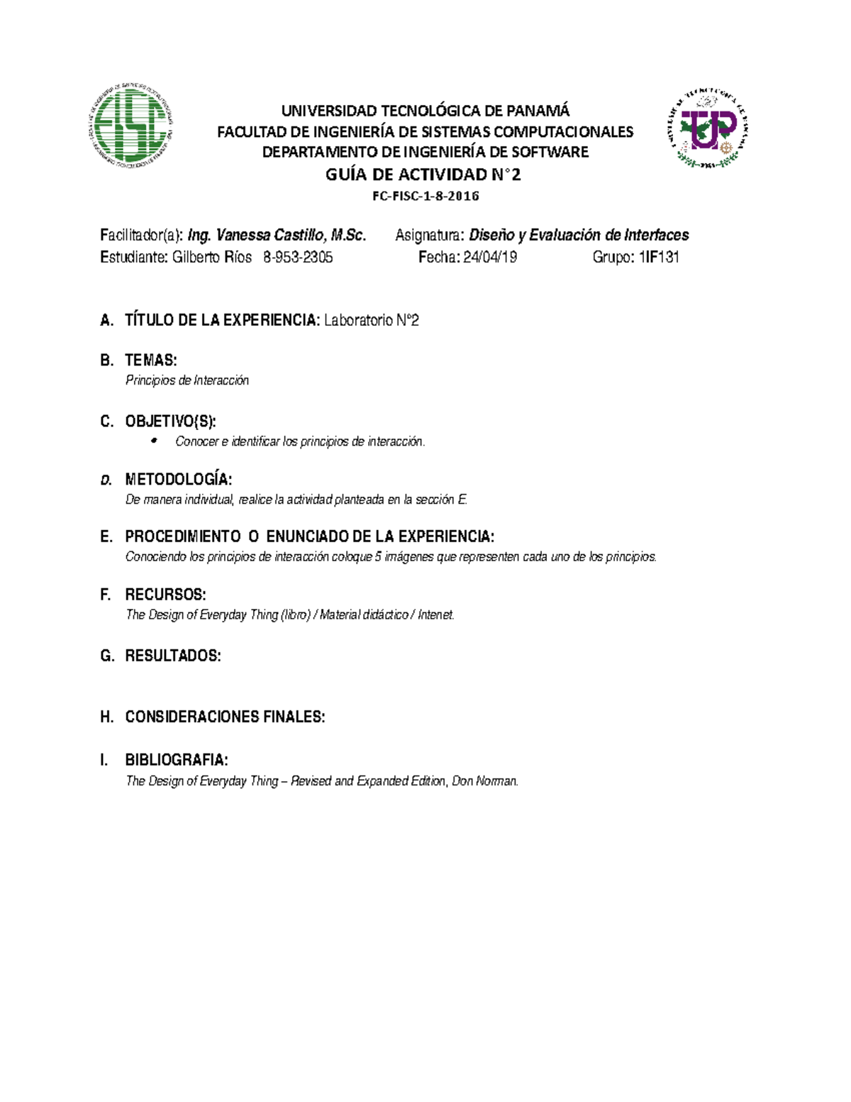 Laboratorio 2 Gilberto Rios Studocu