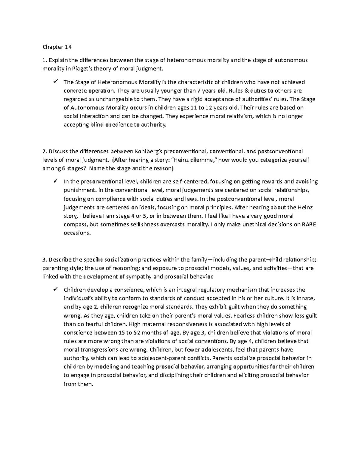 Ch. 14 assignment - ...... - Chapter 14 Explain the differences between ...