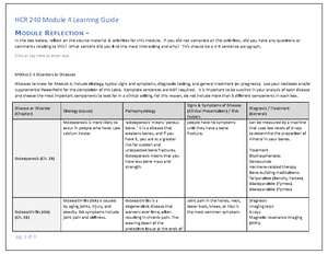 HCR 240 Module 3 Learning Guide - MODULE REFLECTION – In The Box Below ...