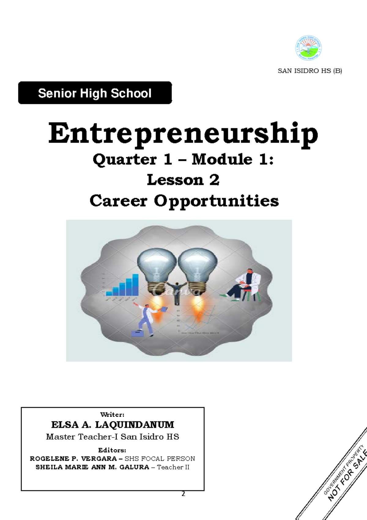 ADM Entrepreneurship Module 1 Lesson 2 Career Opportunities ...