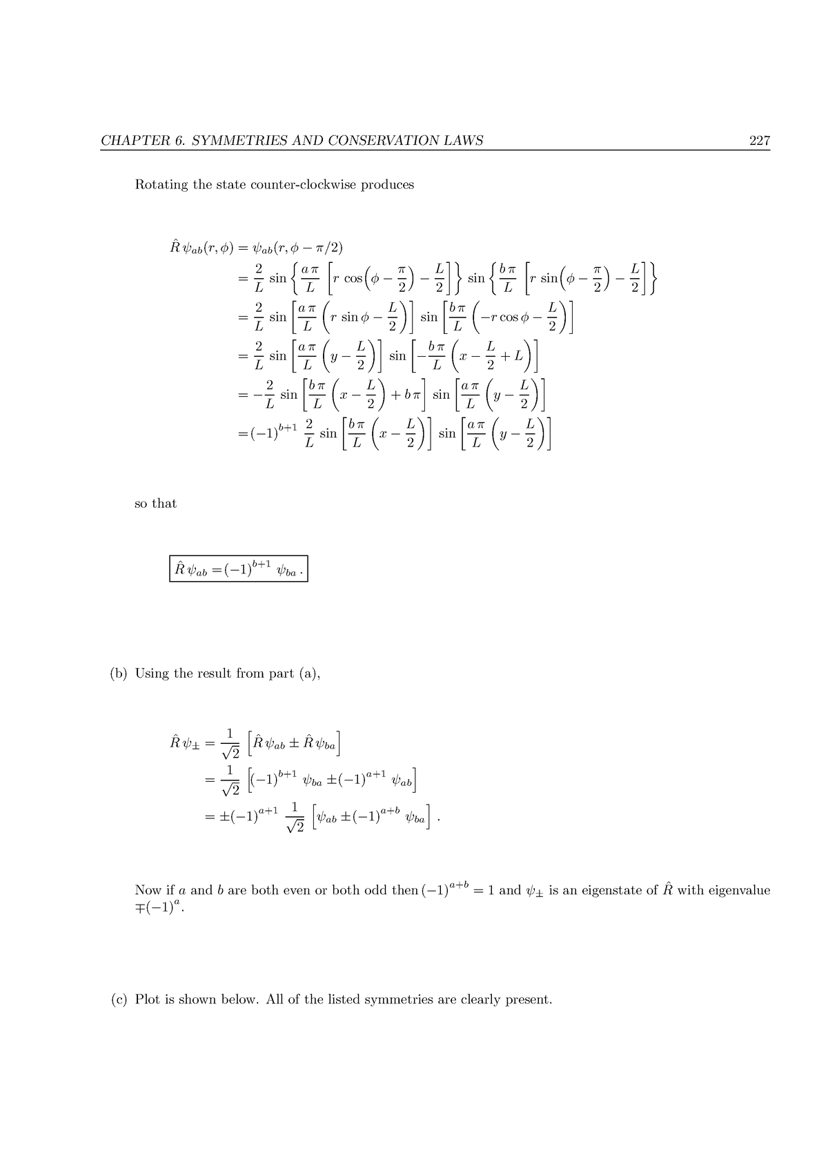 EP455 Study Material 227 - CHAPTER 6. SYMMETRIES AND CONSERVATION LAWS ...