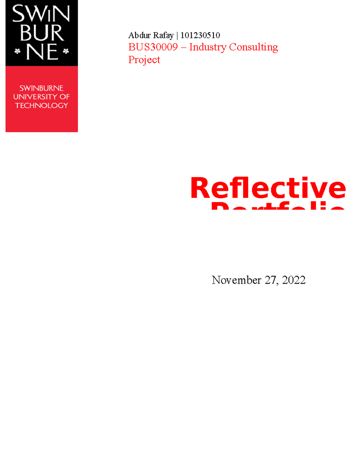 101230510 - this is a reflective entry - Abdur Rafay | 101230510 ...