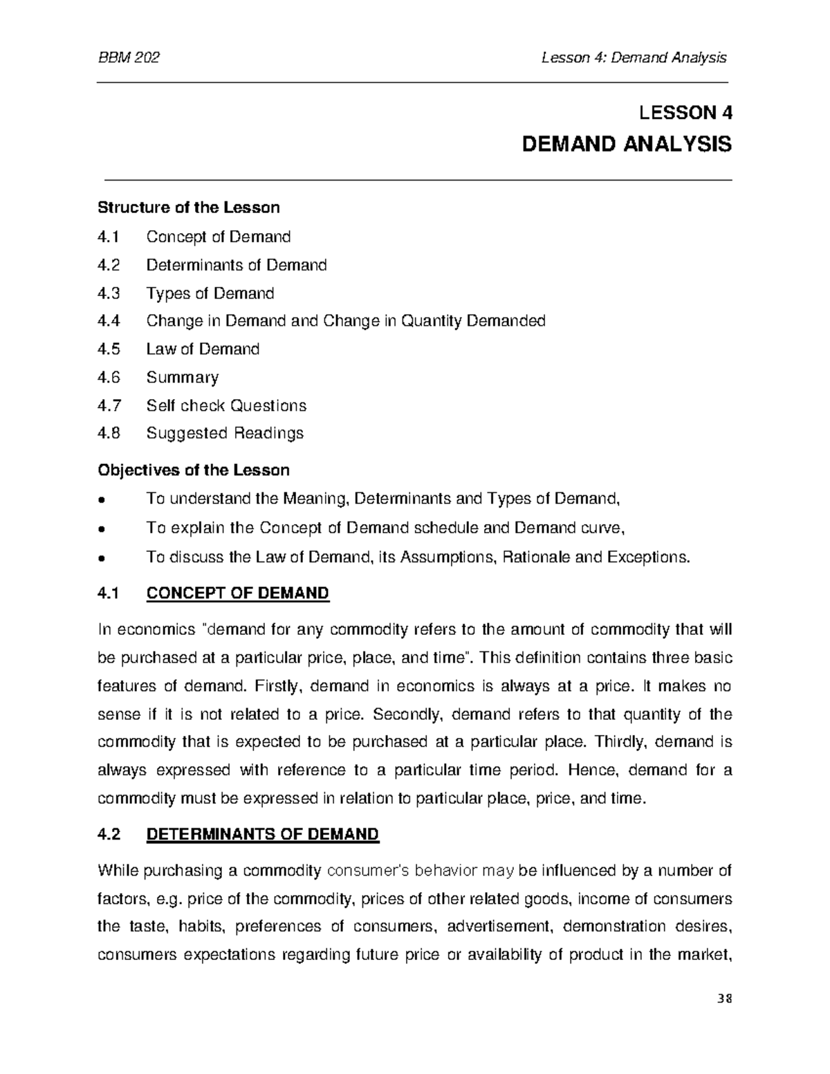 assignment on demand analysis