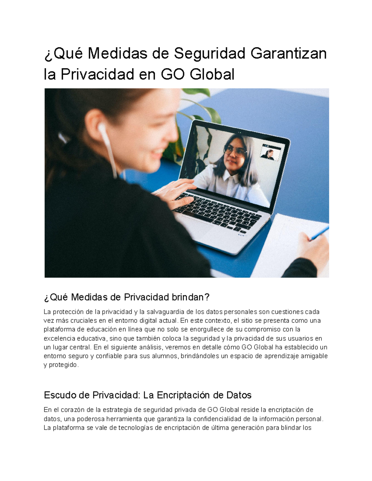 ¿Qué Medidas de Seguridad Garantizan la Privacidad en GO Global - ¿Qué ...