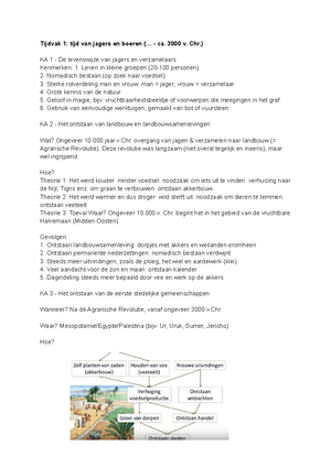 Geschiedenis Hoofdstuk 1/2 Samenvatting Van Geschiedenis Werkplaats ...