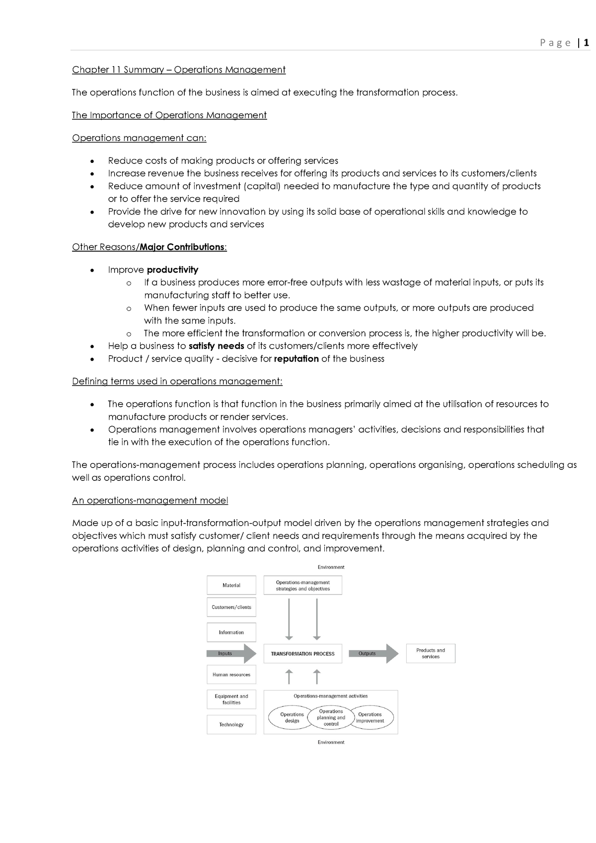 Business Management 1B Chapter Summary Notes 2019 - Chapter 11 Summary ...