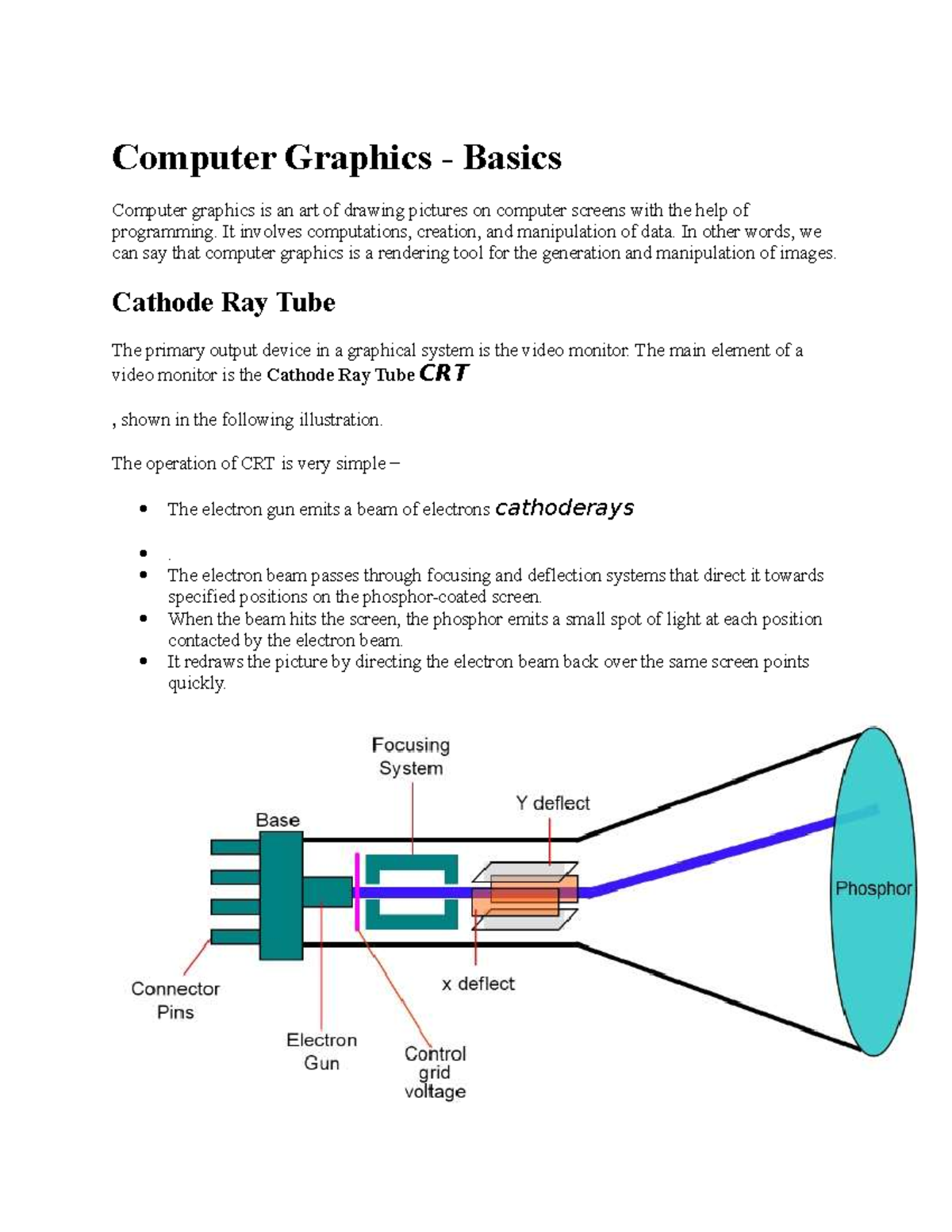 All Unit of Computer Graphics - Computer Graphics - Basics Computer ...