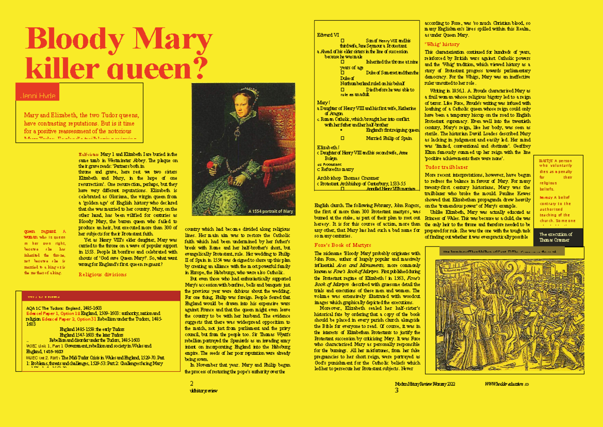 Bloody Mary killer queen Bloody Mary killer queen? Jenni Hyde Mary