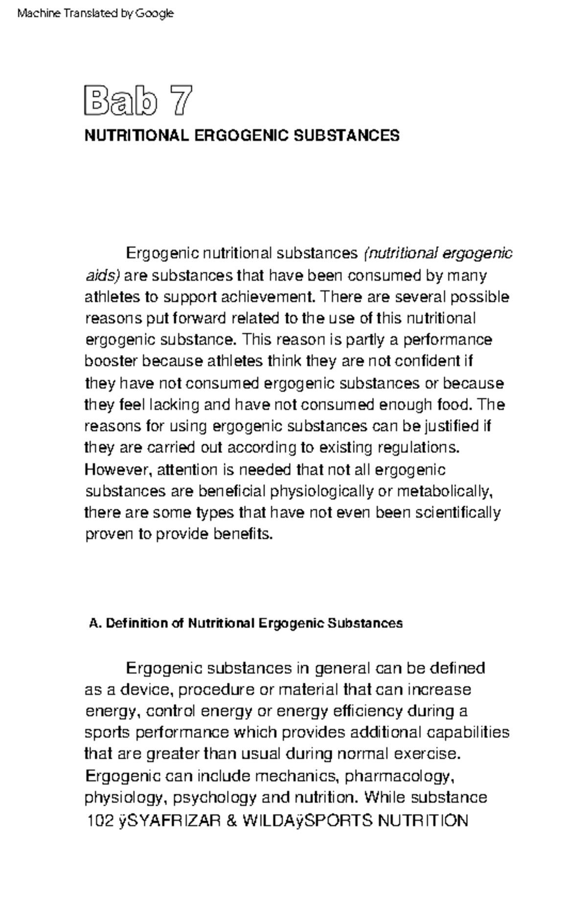 Sports nutrition56 Ergogenic nutritional substances (nutritional ergogenic aids) are