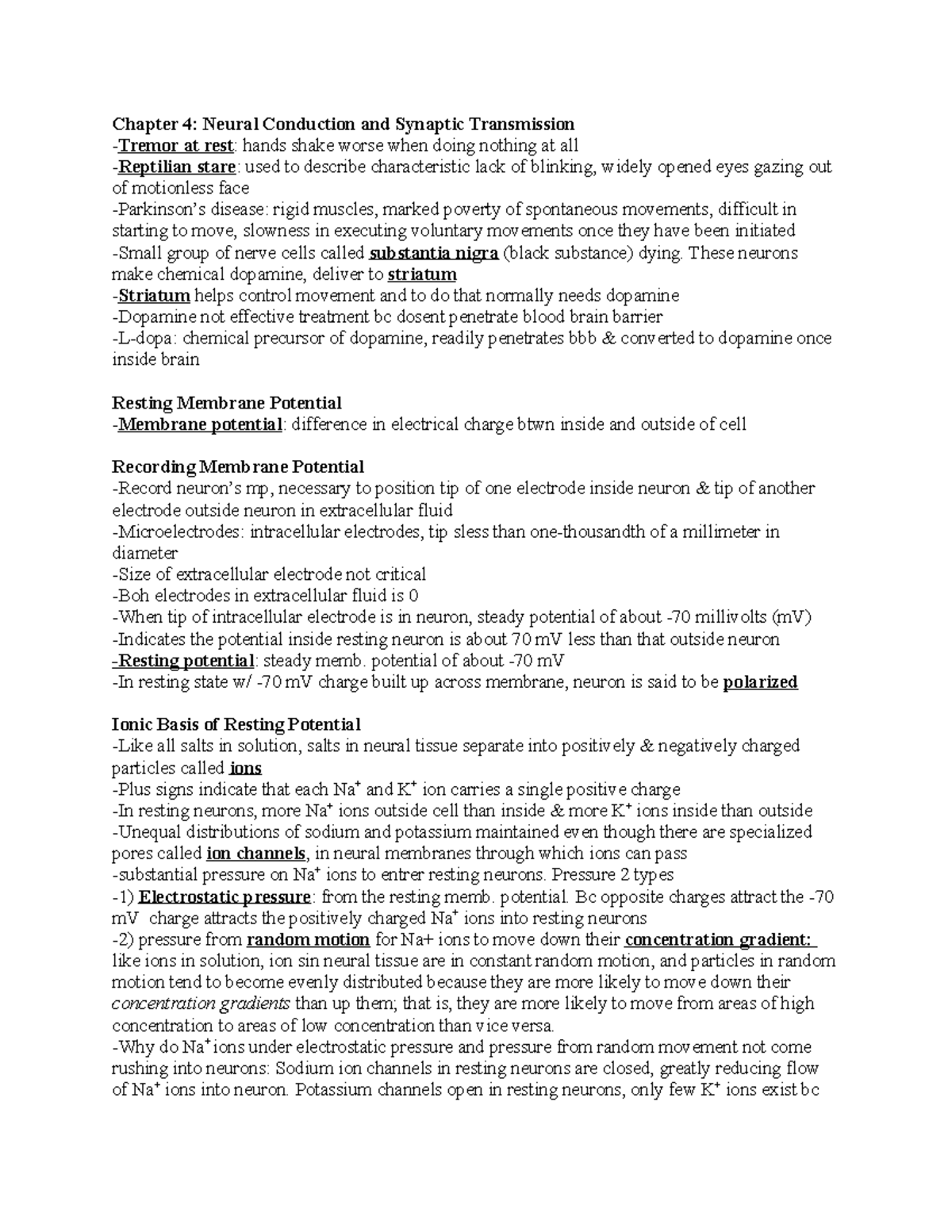 Chapter 4- Action Potential - Chapter 4: Neural Conduction and Synaptic ...