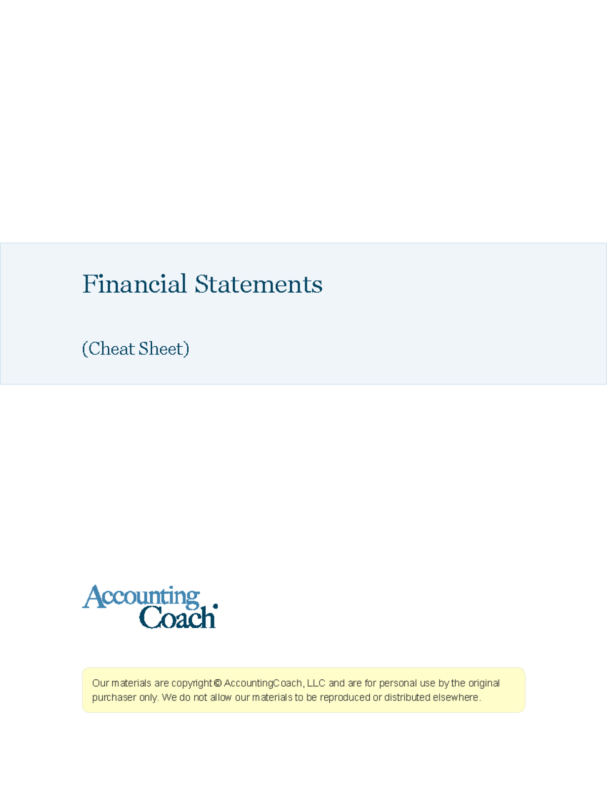 Financial Analysis Cheat sheet - Accounts - Studocu