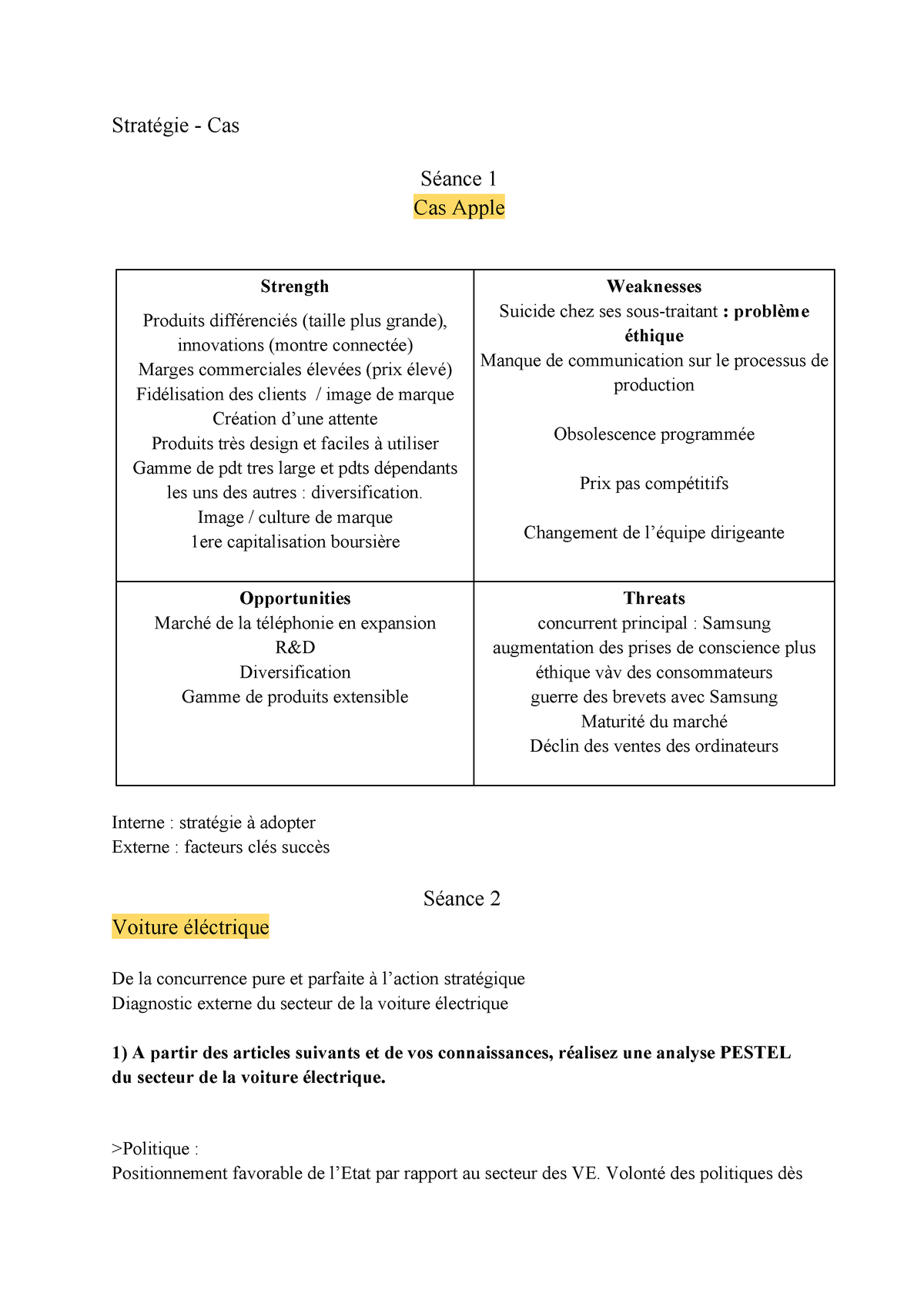 Td Strategie Dauphine Studocu